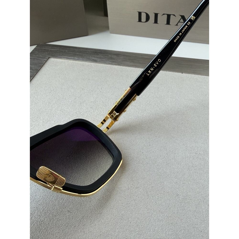 DITA LXN-EVO DTS403-A-01 MATTE BLACK GOLD GRAY GRADIENT SUNGLASSES AUTHENTIC - Picture 7 of 13